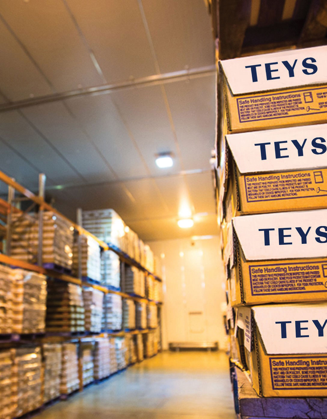 Teys boxes stacked for supply