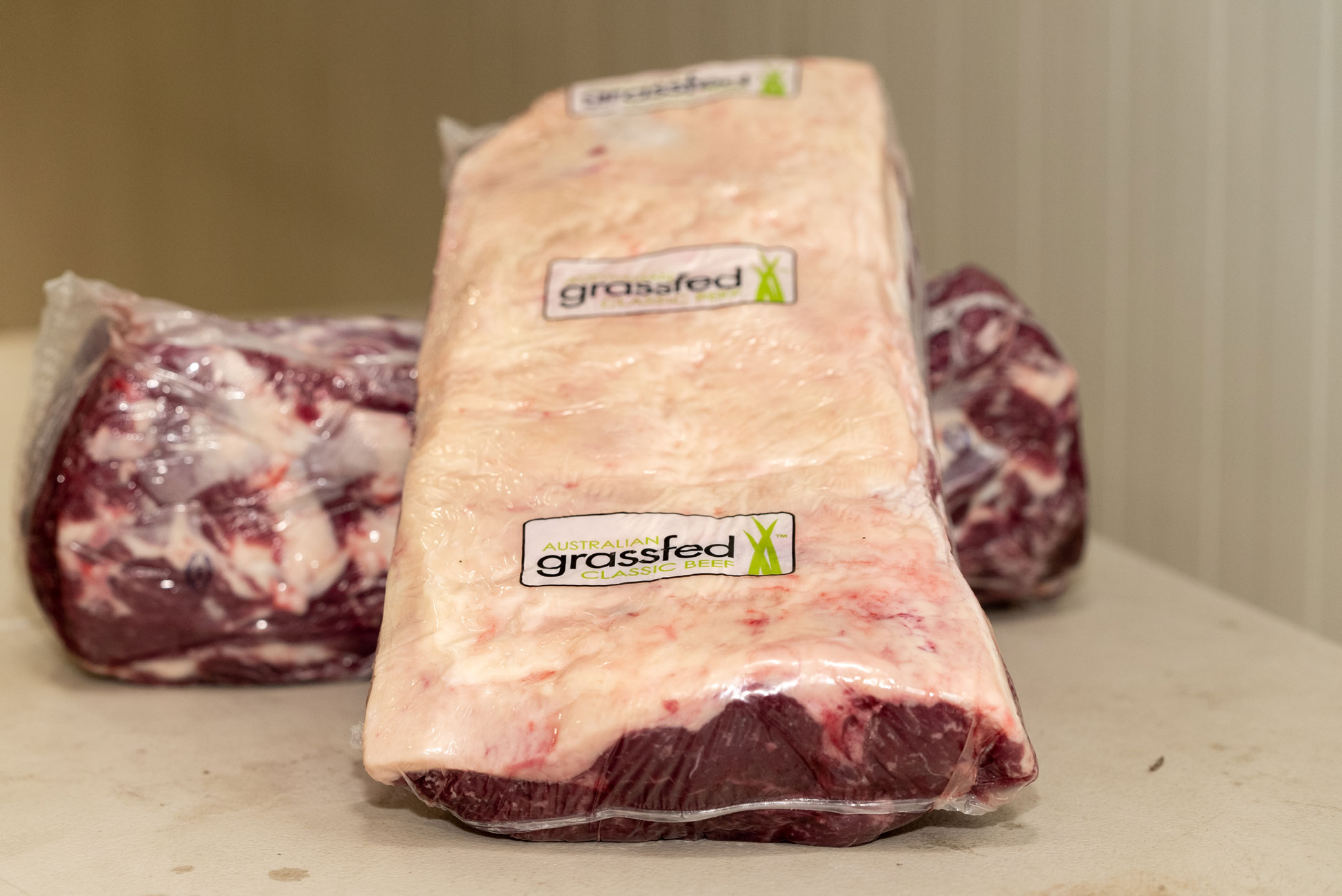 Vacuum packaged Grass-Fed meat
